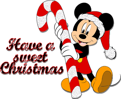 Grote kerstanimatie van Disney - Have a sweet Christmas met een muis met een zuurstok