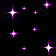 Mini kerstanimatie - Roze oplichtende sterren