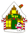 Mini kerstanimatie van een kersthuis - Speelgoedzaak met kerstdecoratie