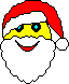 Mini animatie van een kerstman - Santa Claus smiley